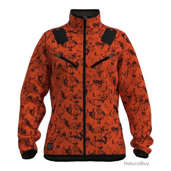 Veste rversible Windblocker pour femmes Couleur Orange Vif