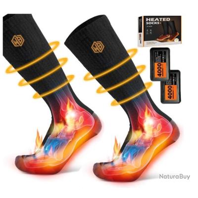 Chaussettes Chauffantes 7500 MAh X 2, Chaussettes Chauffantes Pour