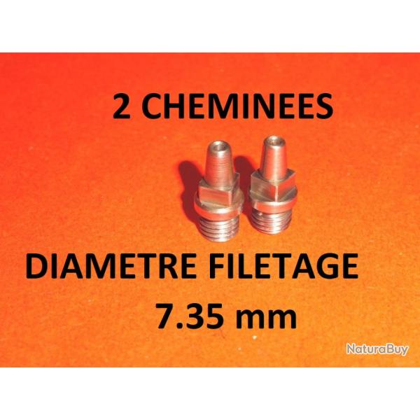 paire de chemines fusil  piston diamtre 7.35 mm - VENDU PAR JEPERCUTE (YO247)