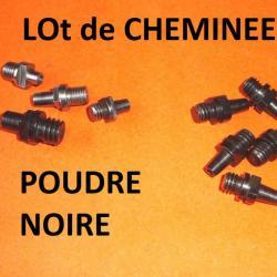 lot de 9 cheminées de revolver poudre noire (dimensions sur l'annonce)- VENDU PAR JEPERCUTE (YO250)