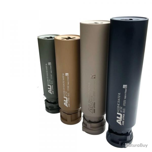 SILENCIEUX ASE UTRA MODERATEUR DE SON DUAL-S BORELOCK NOIR .22/.224"/5.59mm (rifle) MONTAGE SUR BORE