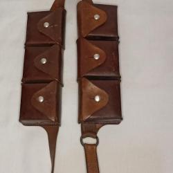 Cartouchière cuir Cavalerie Armée Suisse 1955