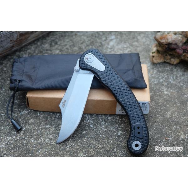 Couteau Espada Beyond EDC Motiv Black Lame Clip Point Acier D2 Manche FRN Linerlock Clip