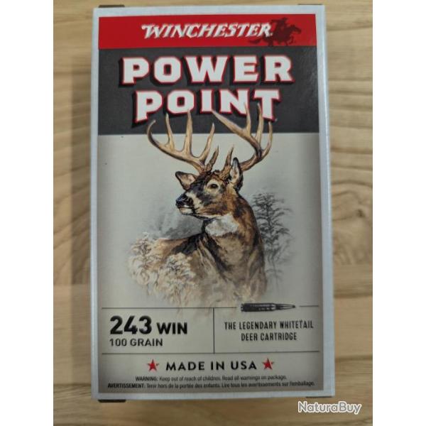 Winchester Power Point 243 win 100 grs