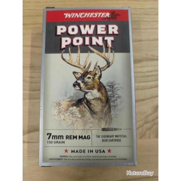 Winchester Power Point 7 mm rem mag 150 grs