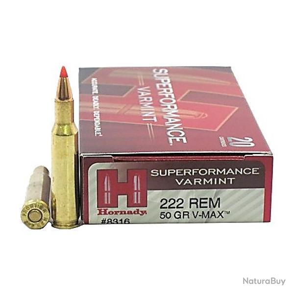 Hornady Superformance V-Max 222 rem 50 grs