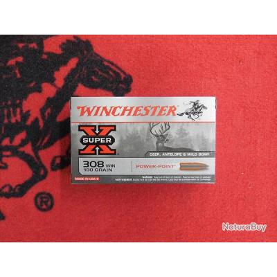 Winchester Power Point 308 win 180 grs - Balles Calibre 308 Winchester ...