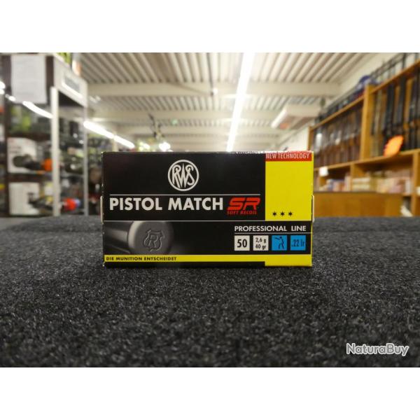 RWS Pistol Match SR 40 Grains 22 LR (x500)