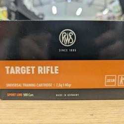 RWS Target Rifle 40 Grains 22 LR (x500)