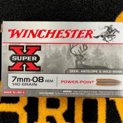 Winchester Power Point 7 mm 08 rem 140 grs