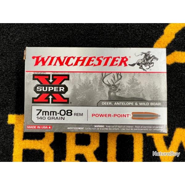 Winchester Power Point 7 mm 08 rem 140 grs