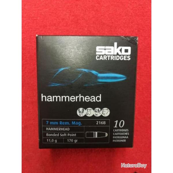 Sako Hammerhead 7 mm rem mag 170 grs (x10)