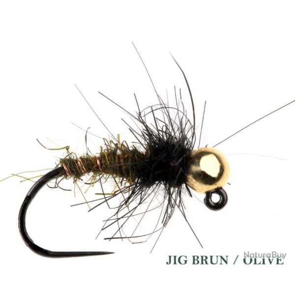 Nymphes delacoste Jig brun/olive 0,48gr