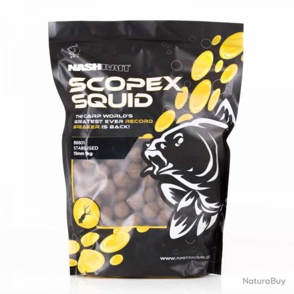 NASHBAIT Bouillette Stabilised Scopex Squid B6801 15mm 1Kg