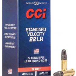 CCI Standard Velocity 40 grs 22 lr (x50) X50