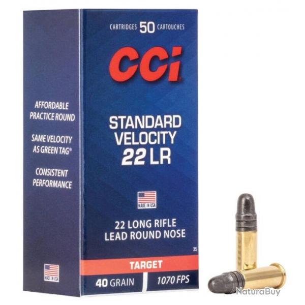 CCI Standard Velocity 40 grs 22 lr (x50) X50