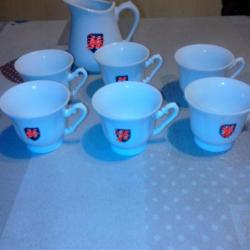 ww2 lot 6 tasses et pot a lait ss