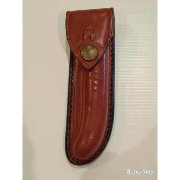 Etui Fourreau pour couteaux 13cm marron fauve