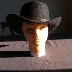 Chapeau de CowBoy - PALACIO- couleur NOIR - taille XL (env 57cm) Western Country