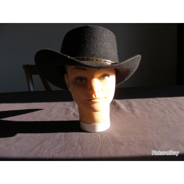 Chapeau de CowBoy - PALACIO- couleur NOIR - taille XL (env 57cm) Western Country