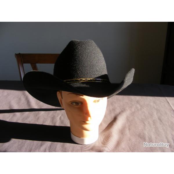 Chapeau de CowBoy - PALACIO- couleur NOIR - taille XL (env 57cm) Western Country II