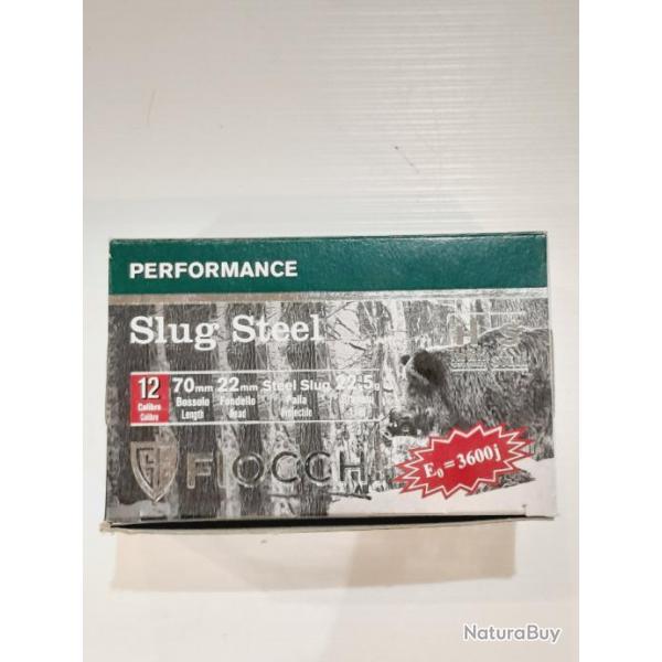 10 Balles Slug Steel Acier FIOCCHI Calibre 12/70 32g