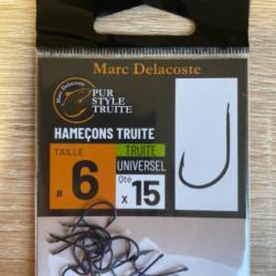 Hameçons truite delacoste universel  n6