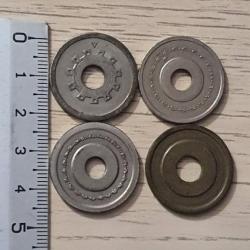 Lot 4 jetons à consommer sans marques. TOKEN machines à sous jeux