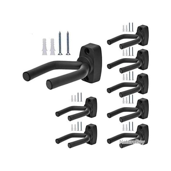 8 Pack Support d'armes, Cintre de Fusil, Support Mural pour Pistolet, paroi de Fusil