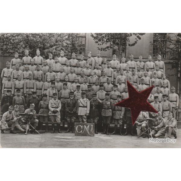 CPA - Carte Photo militaire du MANS - Mitrailleurs CM1 en 1930 - N137