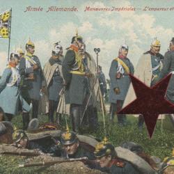 CPA - Armée allemande manoeuvres imperiales - Empereur et son etat major en 1912 - N°134