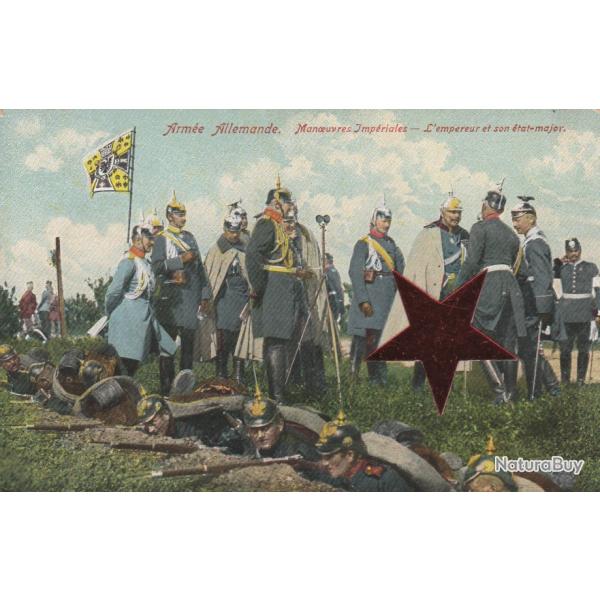 CPA - Arme allemande manoeuvres imperiales - Empereur et son etat major en 1912 - N134