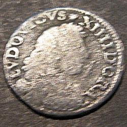 France  piece de 4 sol  Louis XIIII 1674 D diametre 19 mm