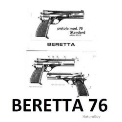 notice pistolet BERETTA 76 (envoi par mail) - VENDU PAR JEPERCUTE (m2280)