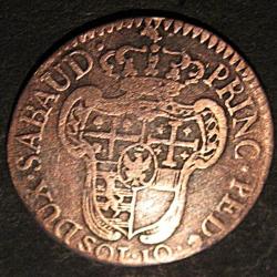 ITALIE   piece de 10 SOLDI 1794 TB+ DIAiametre 22 mm