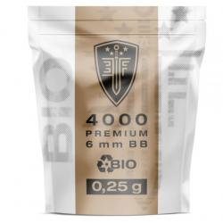 BILLES BBS 6MM ELITE FORCE BIO BLANCHE 0.25G SACHET X4000