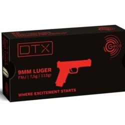 Munitions GECO cal.9mm fmj dtx 7.5g 115gr par 50