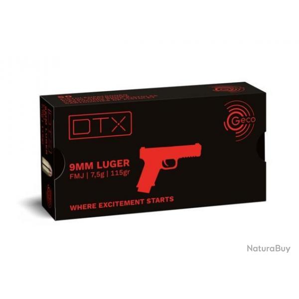 Munitions GECO cal.9mm fmj dtx 7.5g 115gr par 50