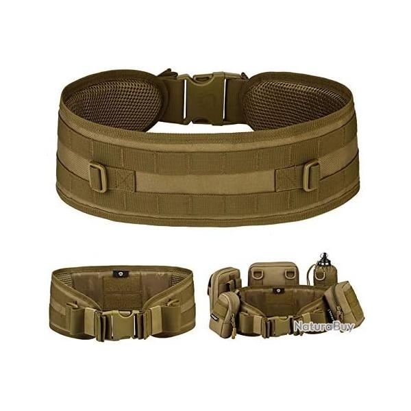 Ceinture Tactique MOLLE Rembourre pour Airsoft, Tir et Activits Outdoor