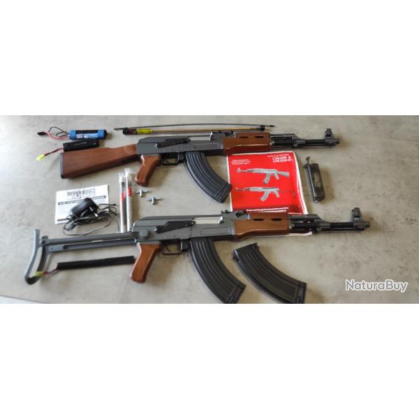 Airsoft lot de 2 AK-47 Cyma : 1 AK-47 CM.028 et 1 AK-47 CM.028-S les deux modles sont de 2015.