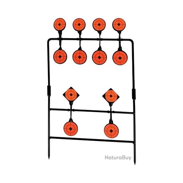 Cible Airsoft ARSUK Auto-Ractive - Cible Mtallique pour Tir Sportif avec Raction Instantane