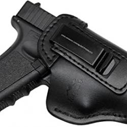 Étui en Cuir IWB - Compatible avec Glock, Sig Sauer, Springfield, S&W et Plus