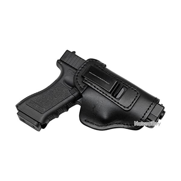 tui en Cuir IWB - Compatible avec Glock, Sig Sauer, Springfield, S&W et Plus