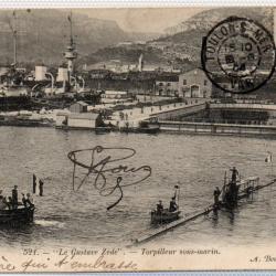 CPA - Marine de Guerre - " Le Gustave Zede  " Torpilleur Sous - Marin N°0017