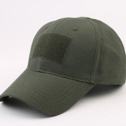 Casquette kaki velcro en façade