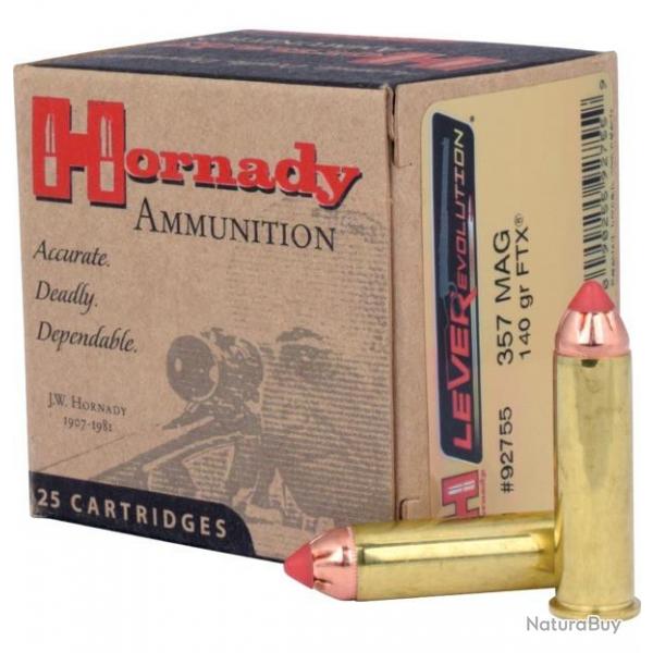 25 Munitions HORNADY 357MAG 140GR FTX