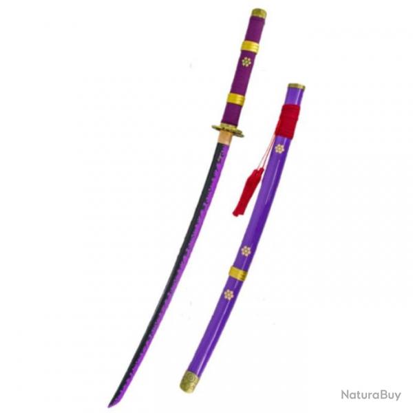 KATANA LAME ACIER FONCTIONNEL ONE PIECE VIOLET S5074H