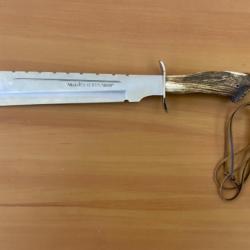 Machette de chasse Muela Sherpa 28S 33cm manche en bois de cerf - 1 sans prix de réserve !!