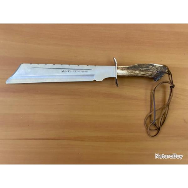 Machette de chasse Muela Sherpa 28S 33cm manche en bois de cerf - 1 sans prix de rserve !!