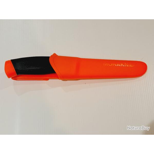 Couteau POIGNARD MORA COMPANION NOIR/BURNT ORANGE  INOX 10.5cm